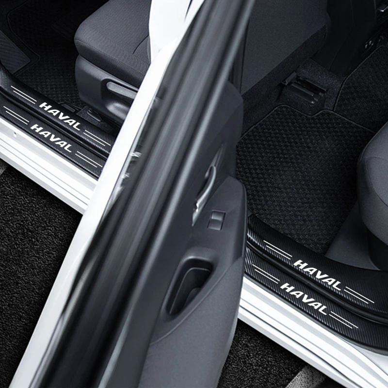 1/4/5Pcs Car Door Sill Scuff P - огляд і ціна Crepe Pan Carbon