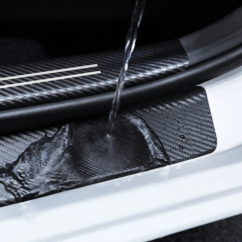 1/4/5Pcs Car Door Sill Scuff P - огляд і ціна Crepe Pan Carbon