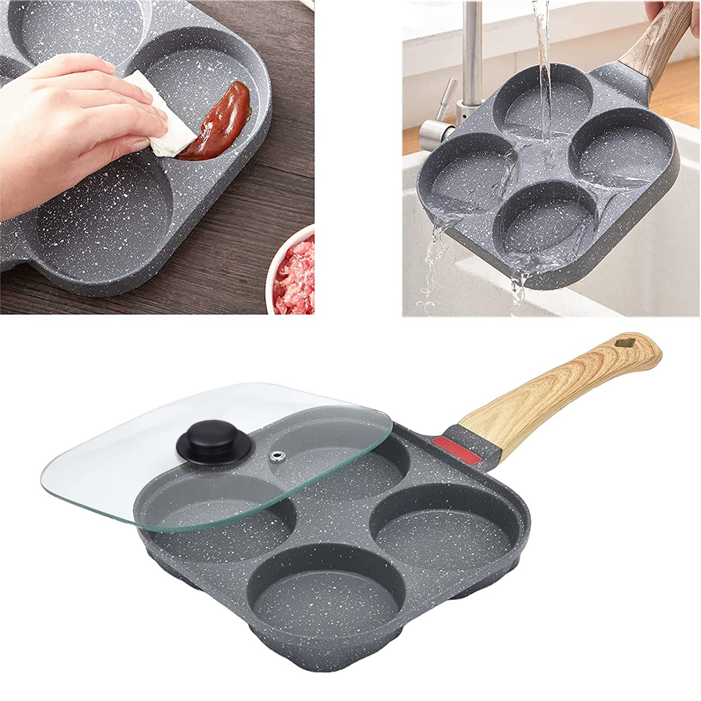 Non Stick 4-Cup Egg Frying Pan - огляд і ціна Egg Waffle Pan