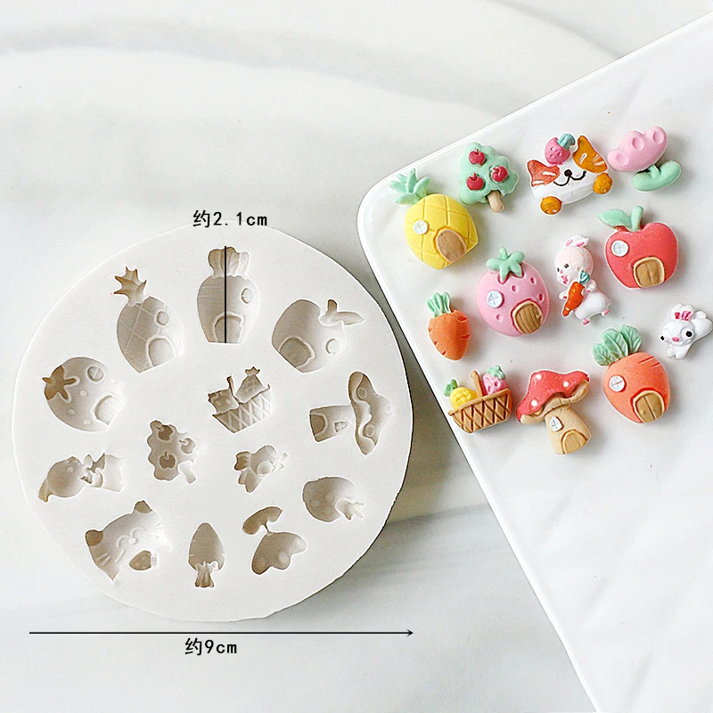 Cute Bunny Bear Carrot House S - огляд і ціна Bunny Cake Mold