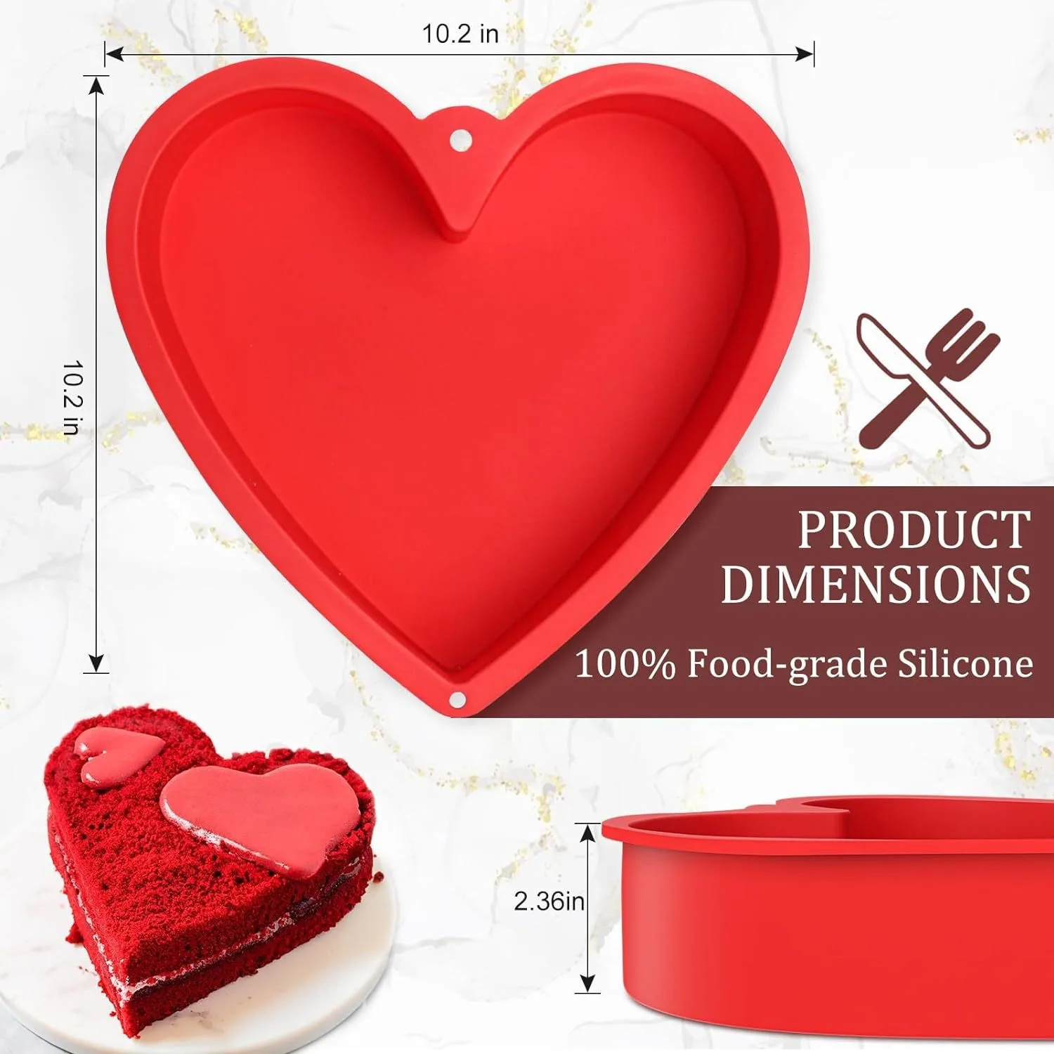 8/10in Silicone Heart Shaped C - огляд і ціна Bunny Cake Mold